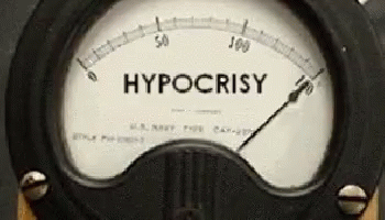 Image result for hypocrisy meter gif