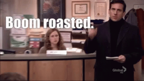 michael boom roasted speech