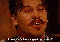 Image result for tombstone spelling contest gif