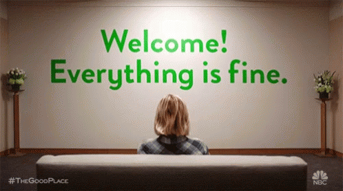 welcome everything is fine