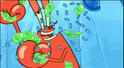 Mr Krabs Shower GIF - MrKrabs Shower Money - Discover & Share GIFs