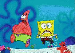 spongebob and patrick run gif patrick discover share gifs