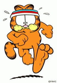 Garfield Running GIF - GIFs Garfield Running Exercise