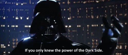 you don't know the power of the dark side gif