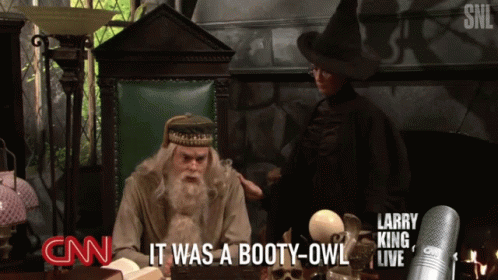 It Was Abooty Owl Harry Potter Parody Gif Itwasabootyowl Bootyowl Booty Discover Share Gifs