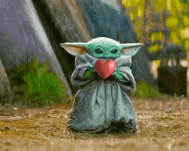 Baby Yoda ILove You GIF - BabyYoda ILoveYou Heartbeat GIFs