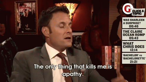 Love It Or Hate It, I Don't Care. Just Have An Opinion. GIF - TheBachelor ChrisHarrison Apathy GIFs