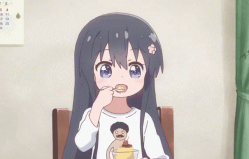 gif eating cream Anime ice girl
