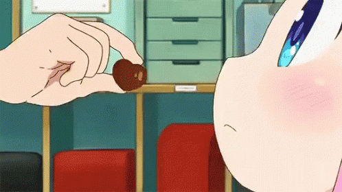 Anime girl eating gif