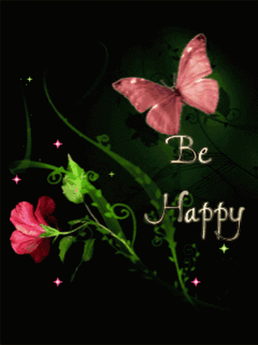Be Happy Butterfly GIF - BeHappy Happy Butterfly GIFs