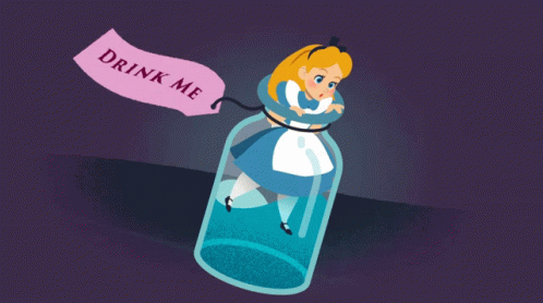 Alice In Wonderland Drink Me Bottle Cartoon