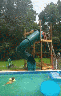 Slide Swimming GIF - Slide Swimming Pool - Discover & Share GIFs