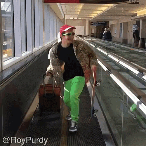 Airport Travel GIF - Airport Travel MovingWalkway GIFs