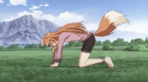 Anime wolf girl gif