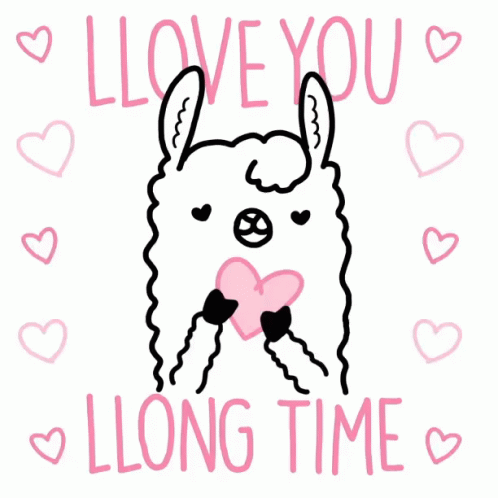 Love You GIF - Llama LoveYou Cartoon - Discover & Share GIFs