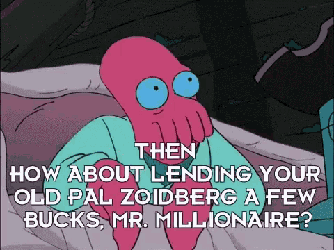 Image result for zoidberg hey mr millionaire