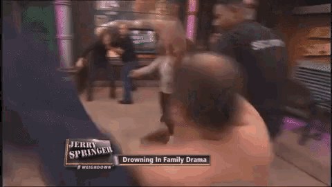 Fight Jerry Springer GIF - Fight JerrySpringer Attack - Discover & Share  GIFs
