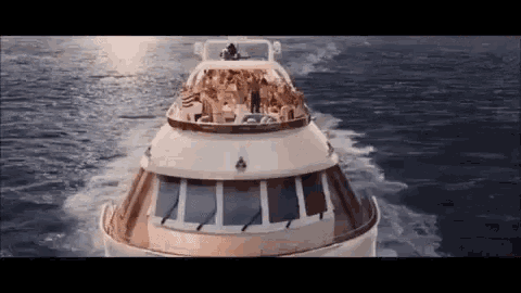 party on a yacht gif