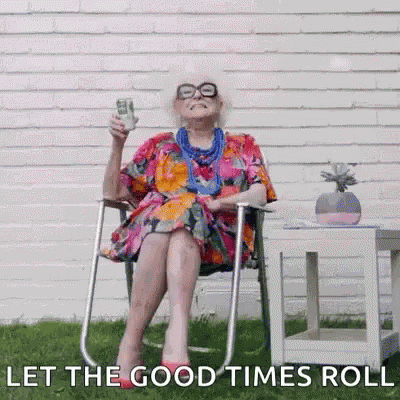 Celebrate Good Times GIF - Celebrate GoodTimes OldWoman GIFs
