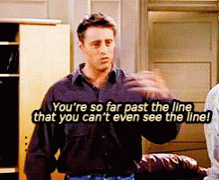 Joey Tribbiani Friends GIF - JoeyTribbiani Friends CantSeeTheLine GIFs