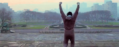 Started From The Bottom GIF - RockyBalboa SylvesterStallone FistPump GIFs