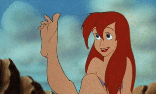 The Feeling After You Get A Pedicure GIF - Little Mermaid Feet GIFs