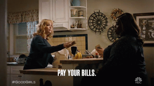 Pay Your Bills Retta GIF - PayYourBills Retta ChristinaHendricks GIFs