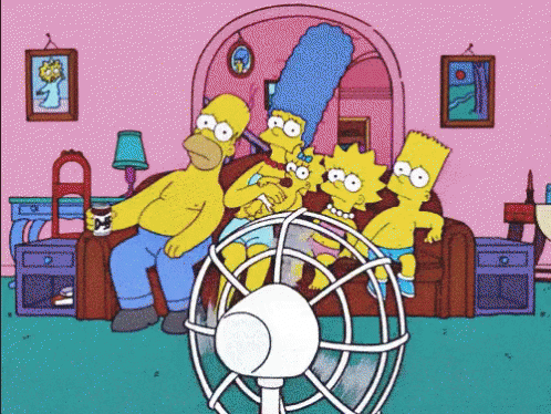 Mucho Calor GIF - TheSimpsons Family Shirtlesshommer GIFs