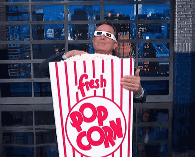 Colbert Popcorn Stephen Colbert GIF - ColbertPopcorn Popcorn StephenColbert GIFs