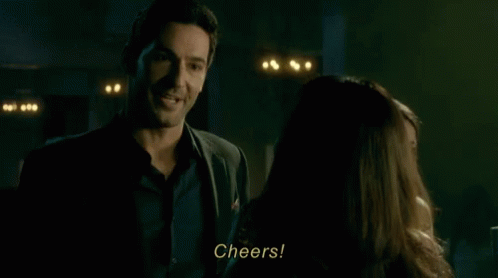 Lucifer Cheers GIF - Lucifer Cheers - Discover & Share GIFs