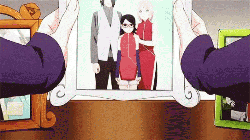 sasuke uchiha sarada gif