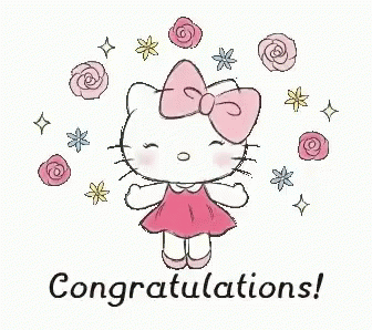 Hello Kitty Congratulations GIF - HelloKitty Congratulations Congrats GIFs
