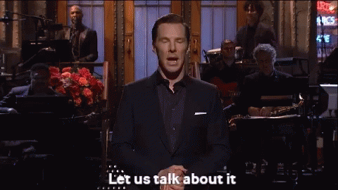 Image result for let's talk gif