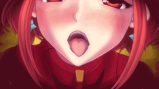 ASCII Art copypasta of Anime girl tongue. 