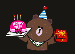 Brown Happy Birthday Gif Happybirthday Brown Cony Discover Share Gifs