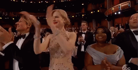 Clapping Nicole Kidman GIF - Clapping NicoleKidman Oscars GIFs