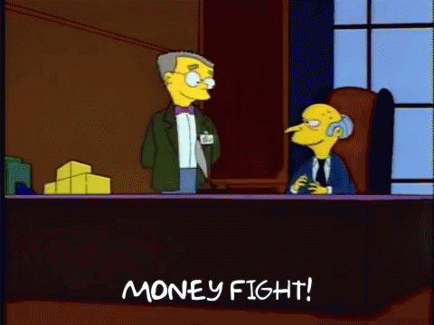 Smithers Money Fight Gif Smithers Moneyfight Thesimpsons Discover Share Gifs