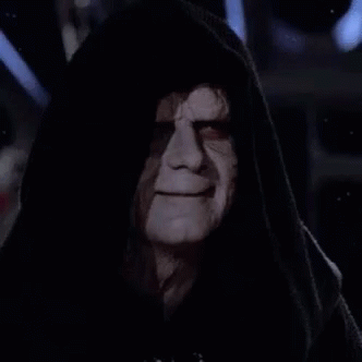 Image result for palpatine laugh gif