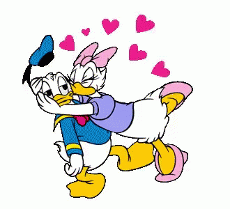 donald duck daisy duck gif donaldduck daisyduck kiss discover