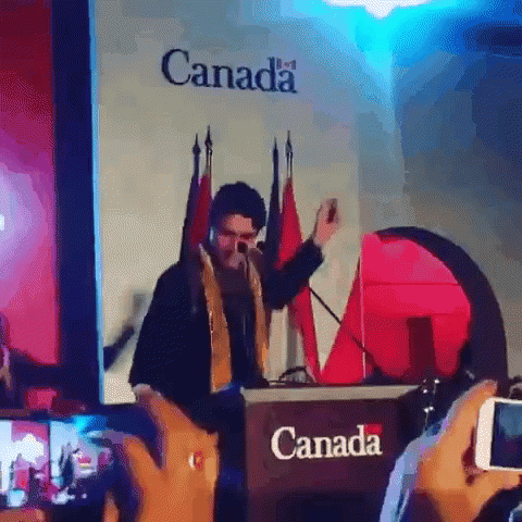 Image result for trudeau dancing gif