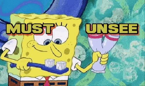 Must Unsee Spongebob GIF - MustUnsee Spongebob Washing GIFs