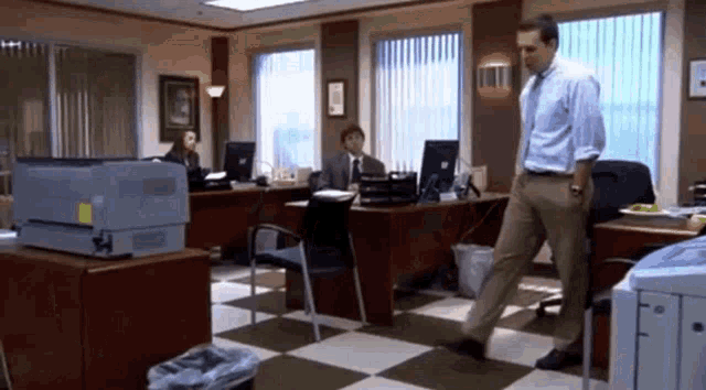 Andy Bernard Kick GIF - AndyBernard Kick TrashCan GIFs