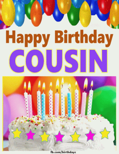Happy Birthday Cousin Cake GIF - HappyBirthdayCousin Cake Candles ...