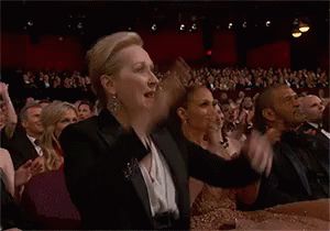 Ça ! GIF - MerylStreep Oscars Cheering GIFs