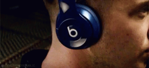 laying down listening to music gif