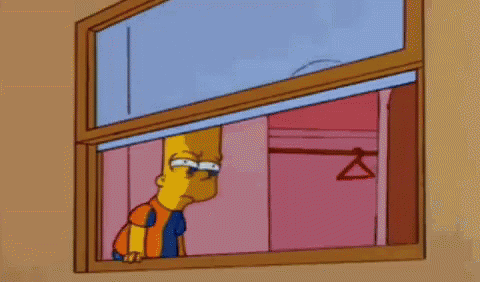 Bart Rear Window GIF - Bart Window TheSimpsons - Discover & Share GIFs