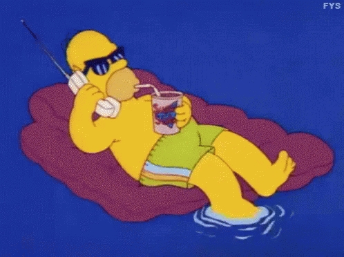 Homer Simpson Pool Day GIF - HomerSimpson PoolDay GIFs