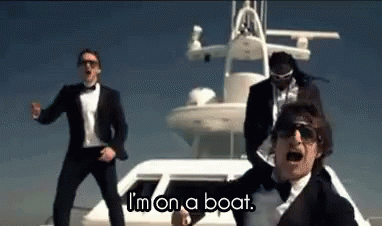 Image result for gif im on a boat