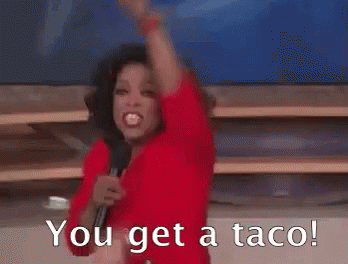 Image result for oprah freestyle taco weight watchers gif