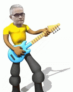 animasi basist gitar mantap